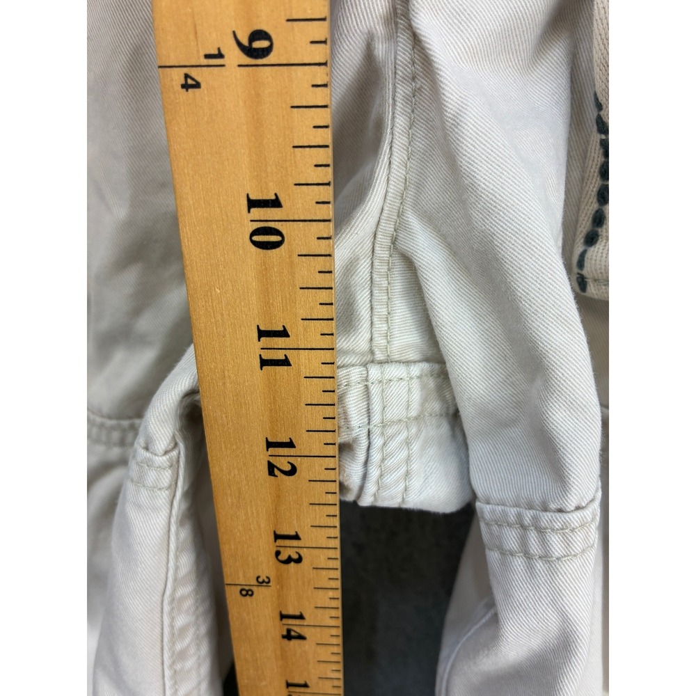 Abercrombie & Fitch Drawstring Cargo Shorts Mens 31 Cream Pockets Y2K - Picture 7 of 13